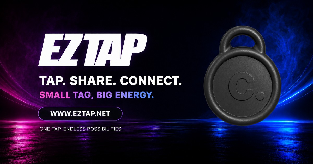 Official EZTAP black NFC Ctag product artwork